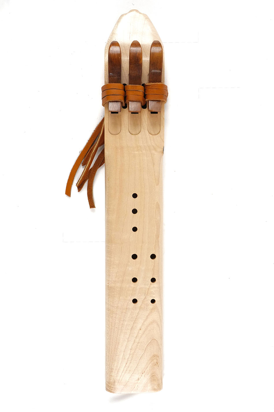 Native American Style Triple Drone Flute – Maple – Key of F# — handcrafted Native American style flute by Elemental Flutes